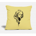 Beautiful Girl Washed Yellow Pillow